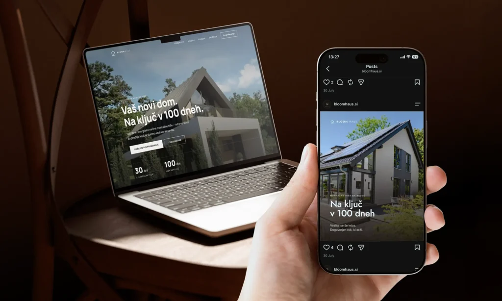 Klijent Bloom Haus: izrada web stranice, logotip i Meta oglašavanje