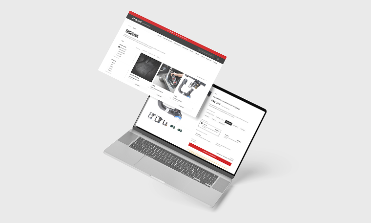 Web trgovina RAAC avtomobili: stranica kategorije i proizvoda