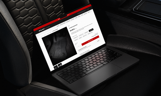 Izrada web trgovina – agencija Bloom: stranica proizvoda web trgovine RAAC, prikazana u vozilu