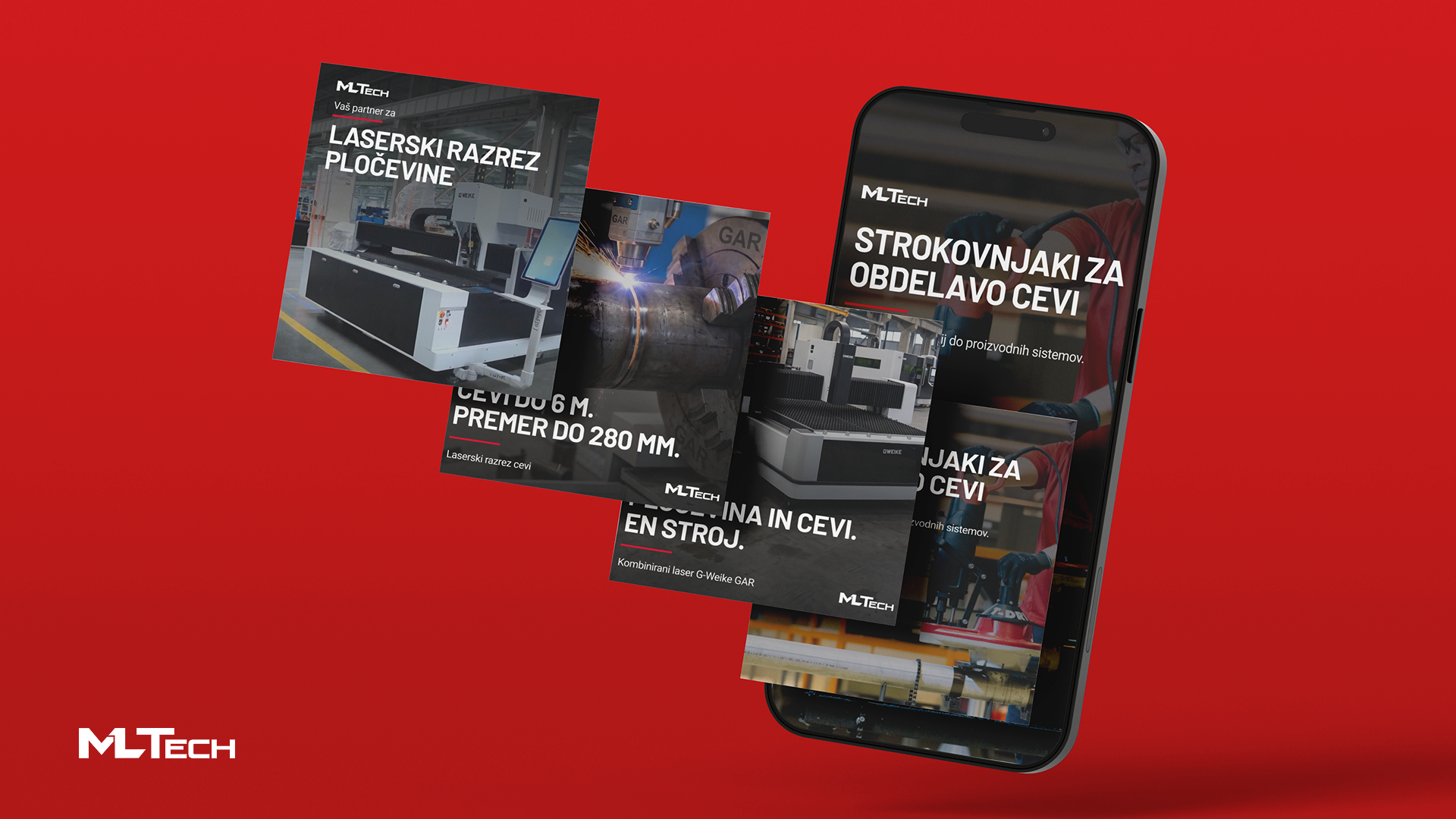 B2B oglašavanje za MLTech: pregled oglasnih kreativa za Meta i Google kampanje