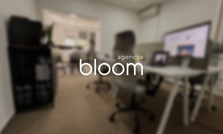 O nama – marketinška agencija Bloom, Slovenska Bistrica: pogled na naš ured