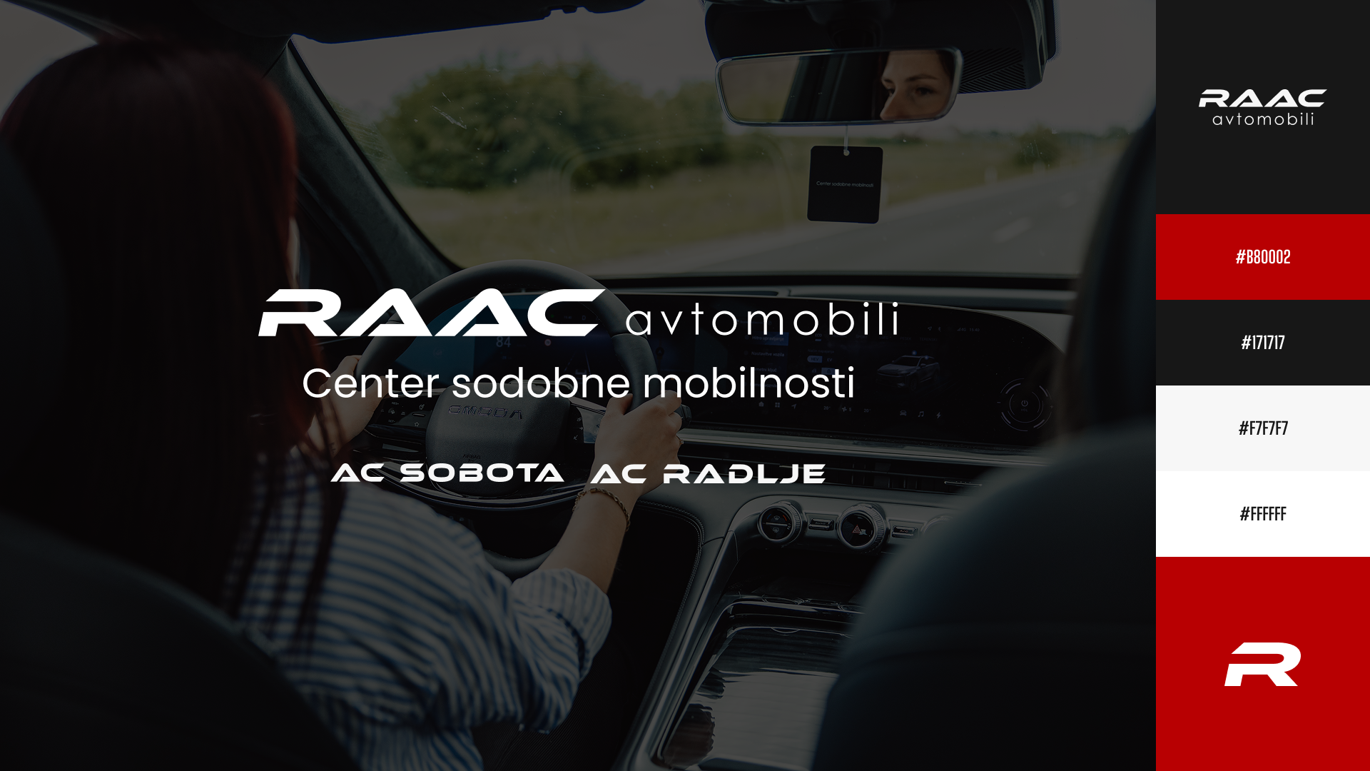 Rebranding za RAAC avtomobili: krovni logotip, slogan Centar suvremene mobilnosti i sustav boja brenda